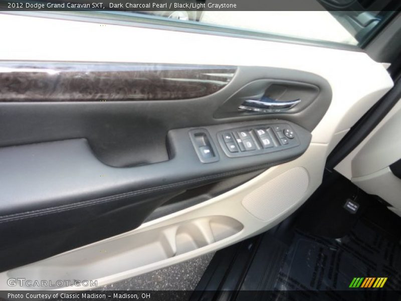Dark Charcoal Pearl / Black/Light Graystone 2012 Dodge Grand Caravan SXT
