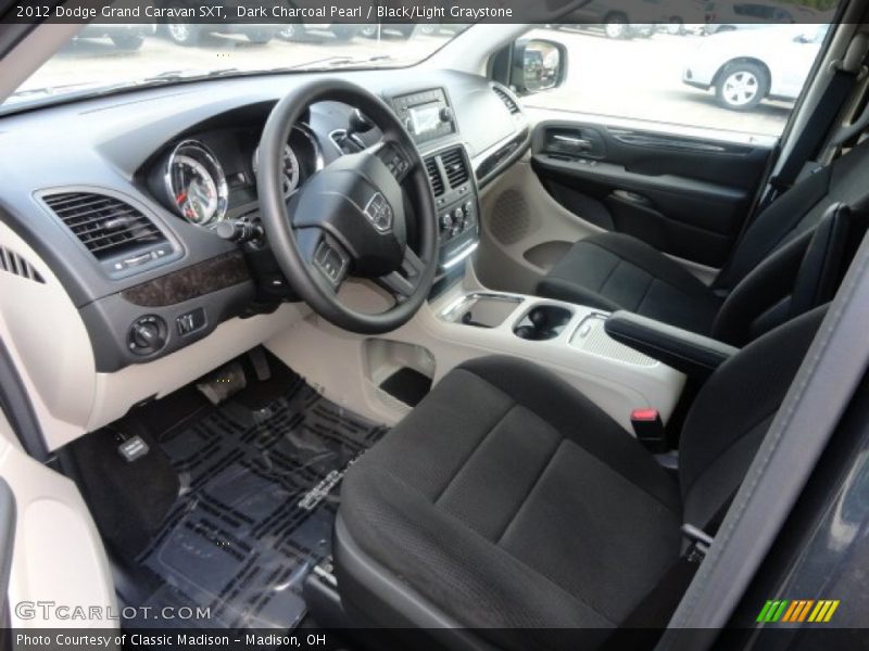 Dark Charcoal Pearl / Black/Light Graystone 2012 Dodge Grand Caravan SXT