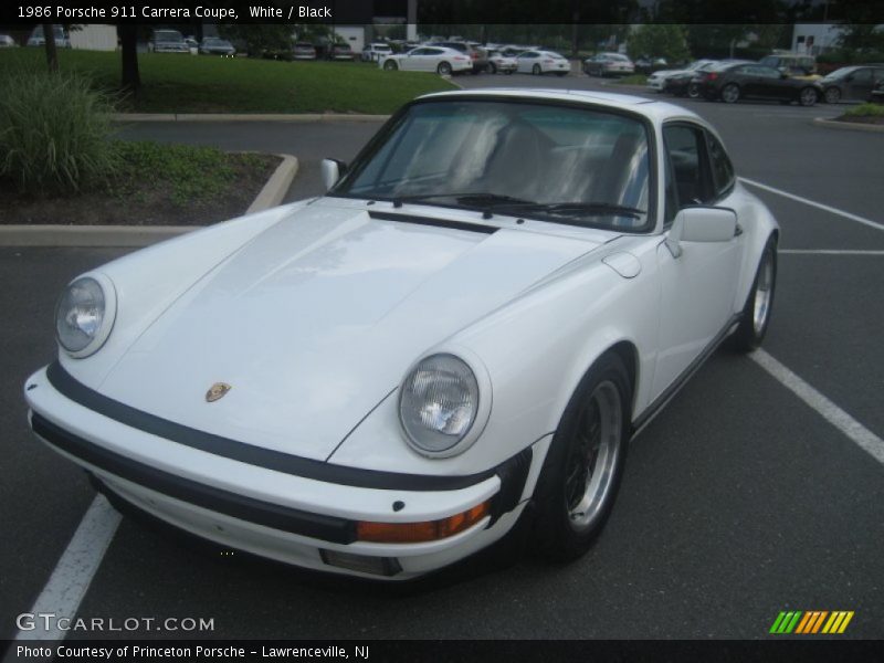 White / Black 1986 Porsche 911 Carrera Coupe