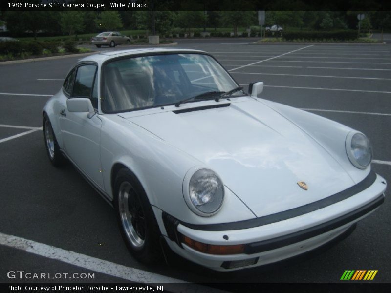 White / Black 1986 Porsche 911 Carrera Coupe