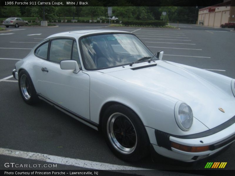 White / Black 1986 Porsche 911 Carrera Coupe