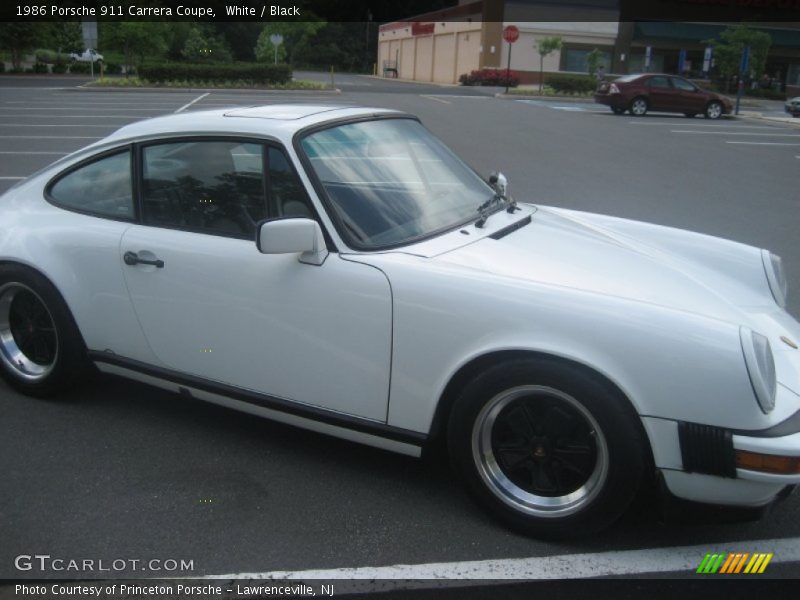 White / Black 1986 Porsche 911 Carrera Coupe