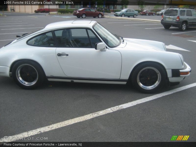 White / Black 1986 Porsche 911 Carrera Coupe