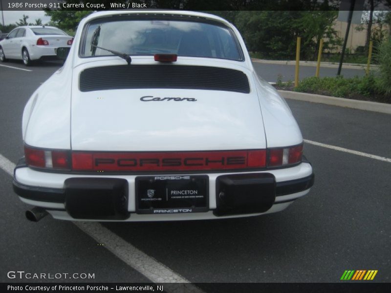 White / Black 1986 Porsche 911 Carrera Coupe