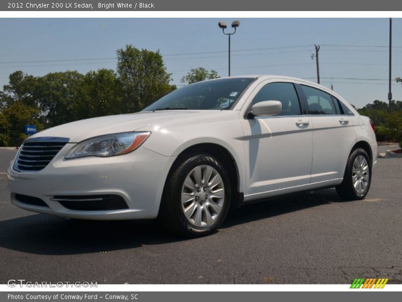 Bright White / Black 2012 Chrysler 200 LX Sedan