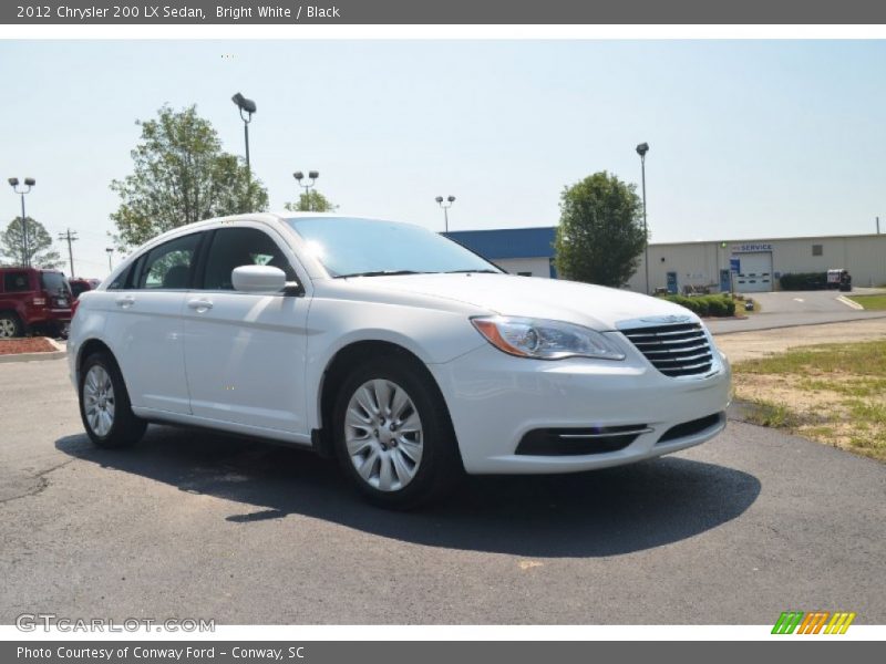 Bright White / Black 2012 Chrysler 200 LX Sedan