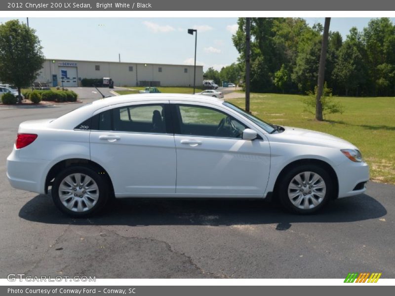 Bright White / Black 2012 Chrysler 200 LX Sedan