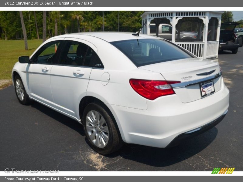 Bright White / Black 2012 Chrysler 200 LX Sedan