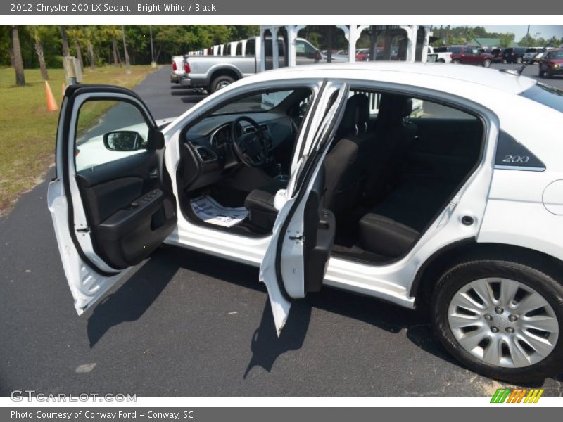 Bright White / Black 2012 Chrysler 200 LX Sedan