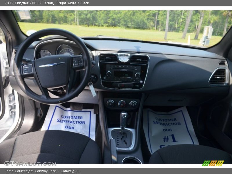Bright White / Black 2012 Chrysler 200 LX Sedan