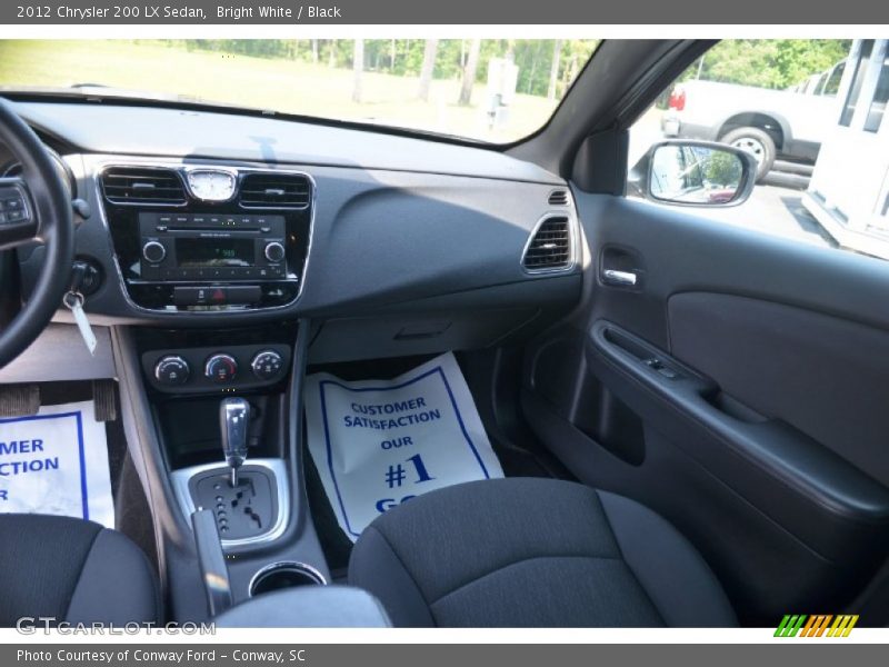 Bright White / Black 2012 Chrysler 200 LX Sedan