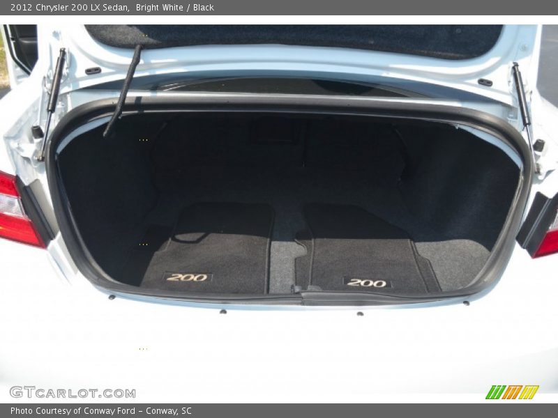 Bright White / Black 2012 Chrysler 200 LX Sedan
