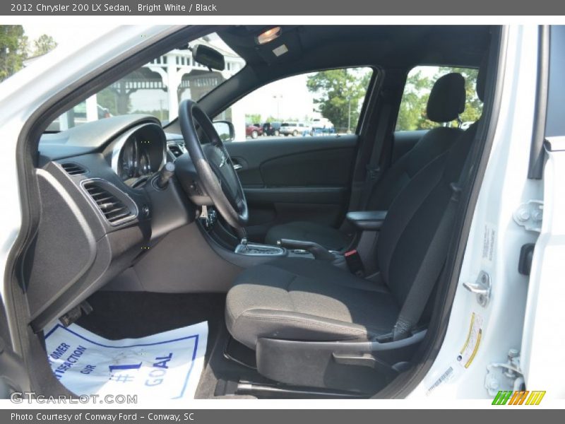 Bright White / Black 2012 Chrysler 200 LX Sedan