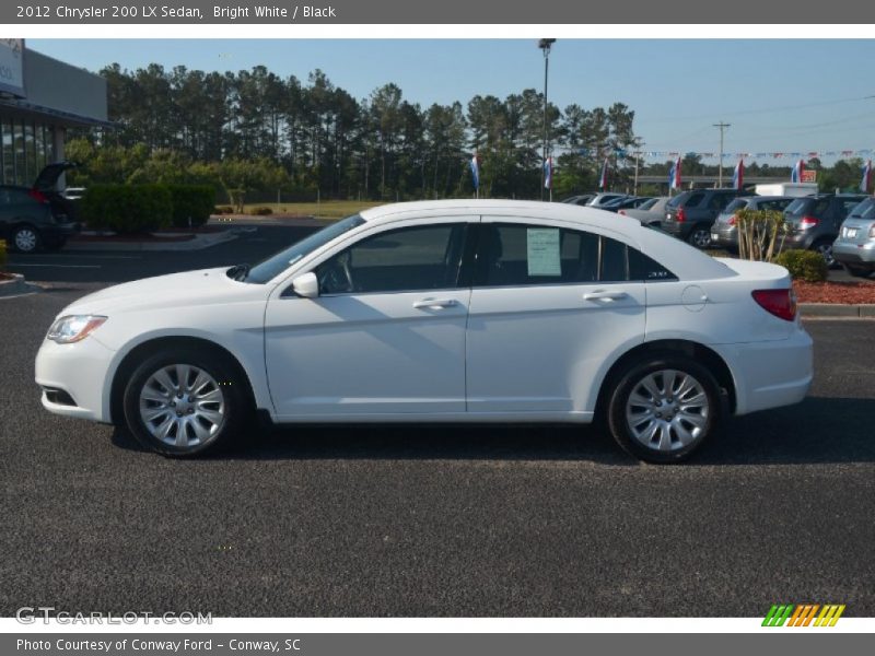 Bright White / Black 2012 Chrysler 200 LX Sedan