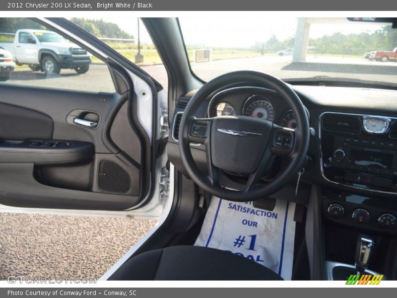 Bright White / Black 2012 Chrysler 200 LX Sedan