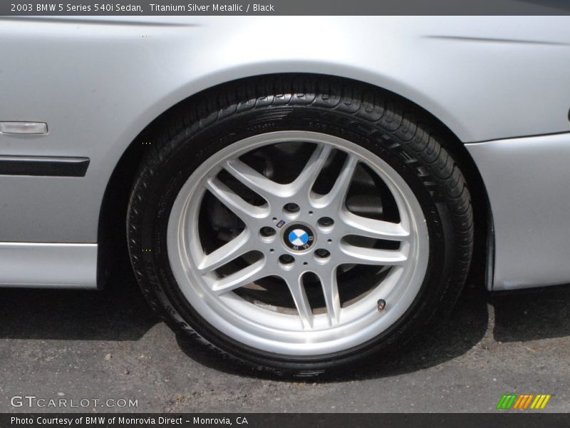 Titanium Silver Metallic / Black 2003 BMW 5 Series 540i Sedan