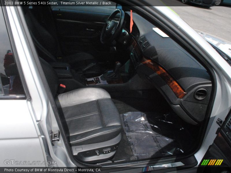 Titanium Silver Metallic / Black 2003 BMW 5 Series 540i Sedan