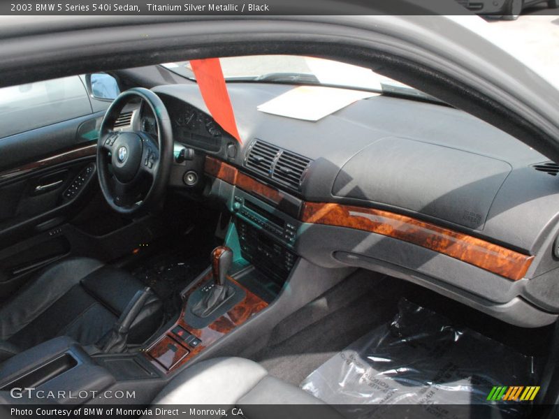 Titanium Silver Metallic / Black 2003 BMW 5 Series 540i Sedan
