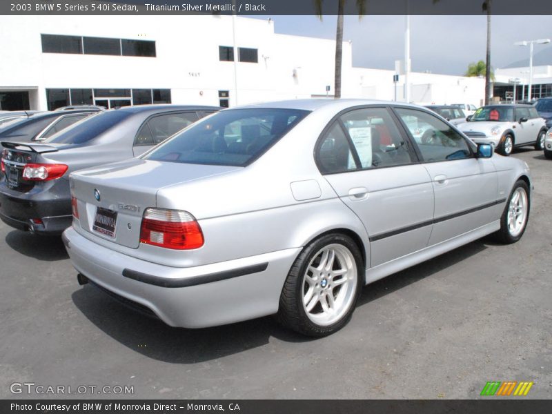 Titanium Silver Metallic / Black 2003 BMW 5 Series 540i Sedan