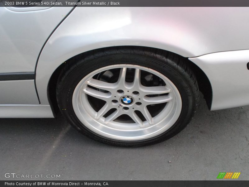 Titanium Silver Metallic / Black 2003 BMW 5 Series 540i Sedan