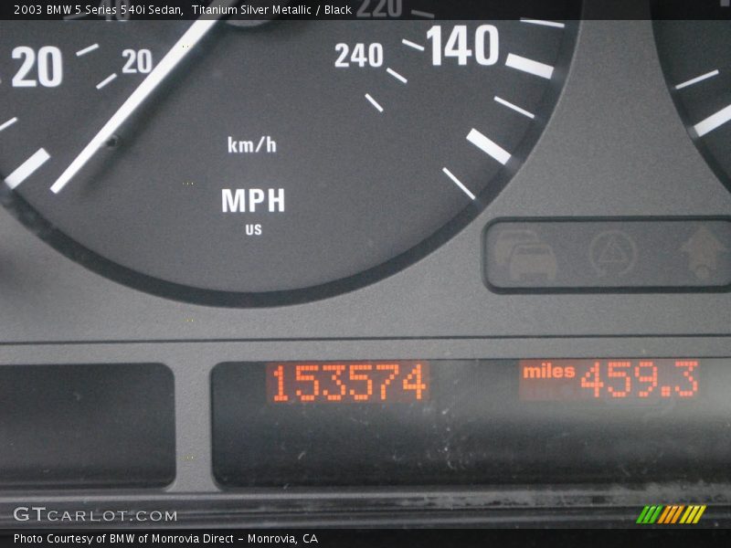 Titanium Silver Metallic / Black 2003 BMW 5 Series 540i Sedan