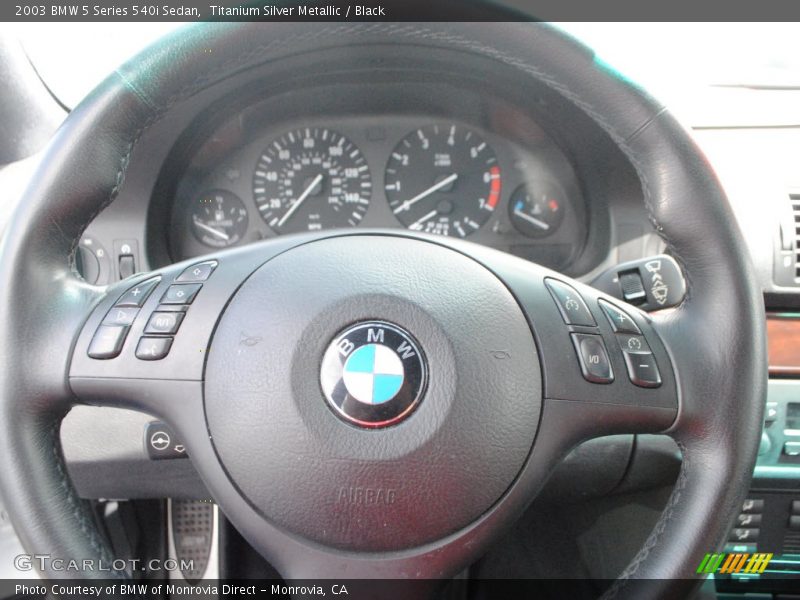 Titanium Silver Metallic / Black 2003 BMW 5 Series 540i Sedan