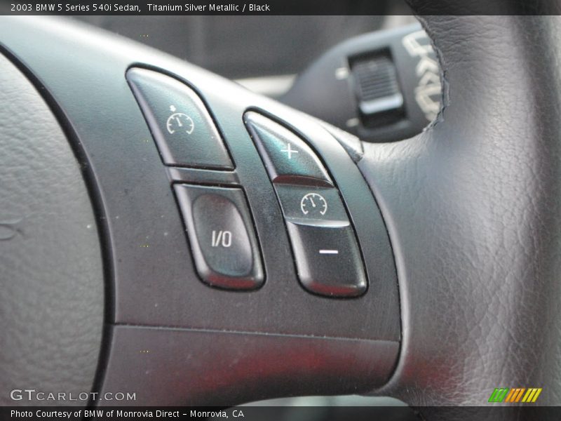 Titanium Silver Metallic / Black 2003 BMW 5 Series 540i Sedan