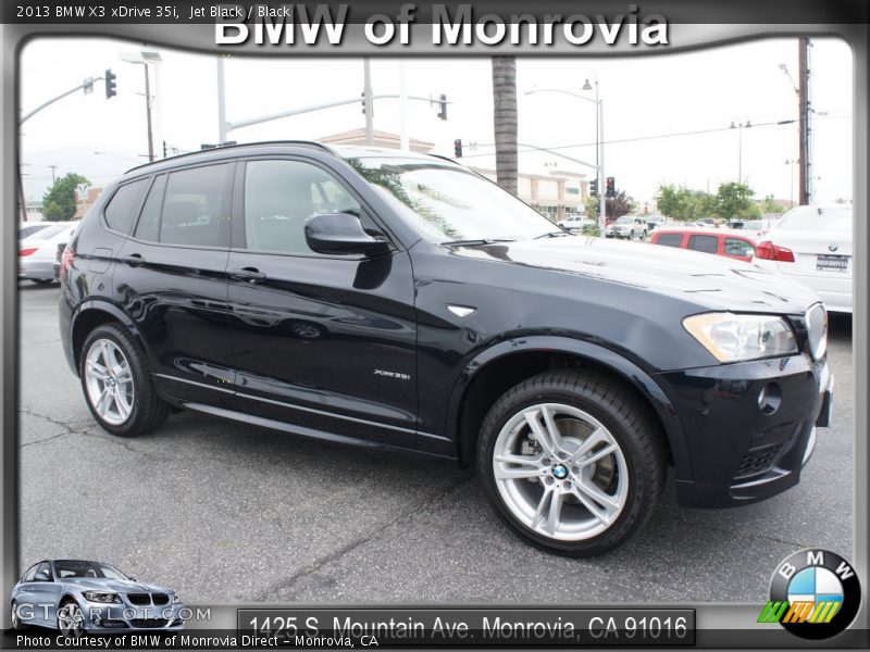 Jet Black / Black 2013 BMW X3 xDrive 35i