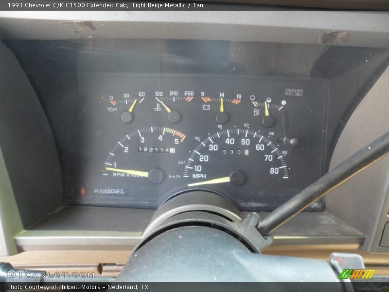  1993 C/K C1500 Extended Cab C1500 Extended Cab Gauges