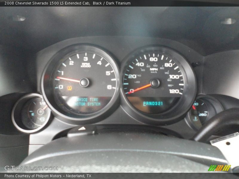 Black / Dark Titanium 2008 Chevrolet Silverado 1500 LS Extended Cab