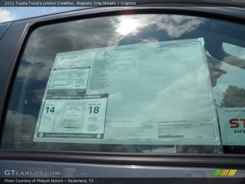  2012 Tundra Limited CrewMax Window Sticker