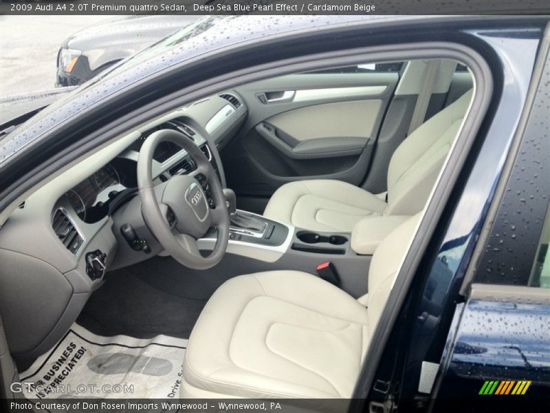 Deep Sea Blue Pearl Effect / Cardamom Beige 2009 Audi A4 2.0T Premium quattro Sedan