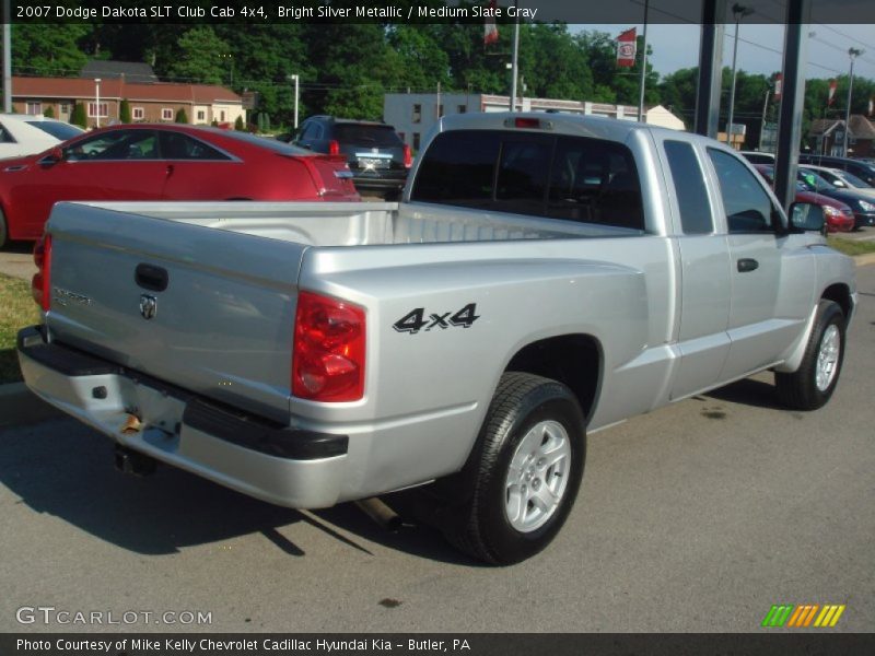 Bright Silver Metallic / Medium Slate Gray 2007 Dodge Dakota SLT Club Cab 4x4