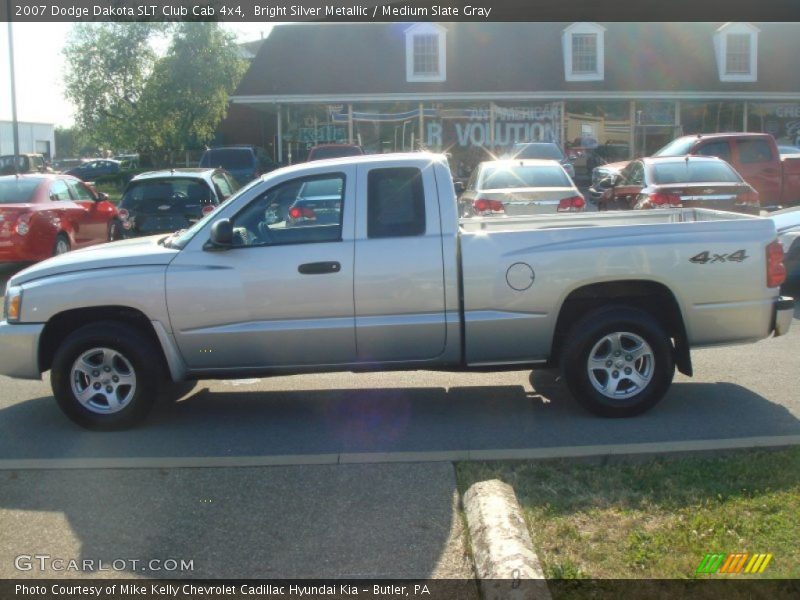 Bright Silver Metallic / Medium Slate Gray 2007 Dodge Dakota SLT Club Cab 4x4