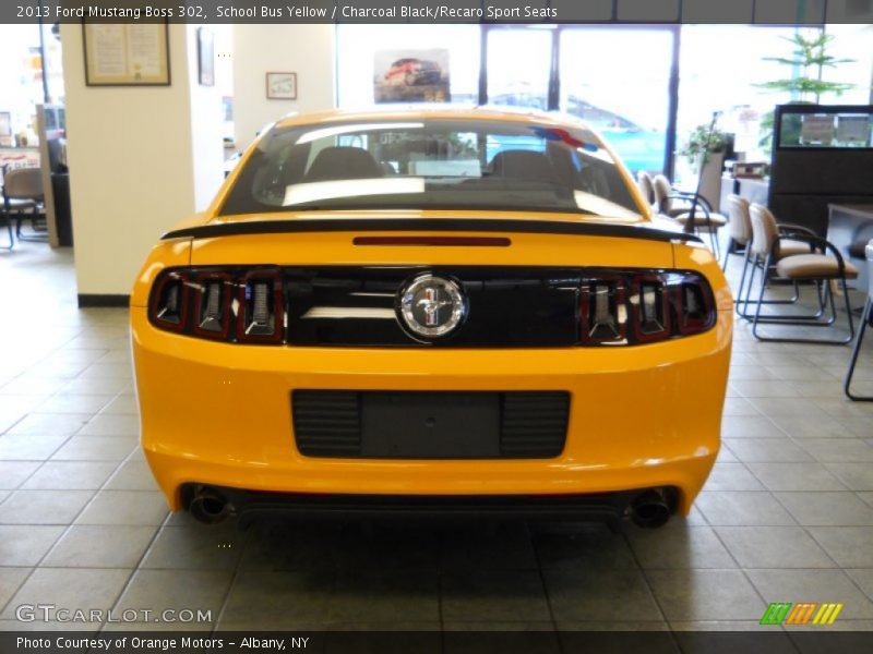 School Bus Yellow / Charcoal Black/Recaro Sport Seats 2013 Ford Mustang Boss 302