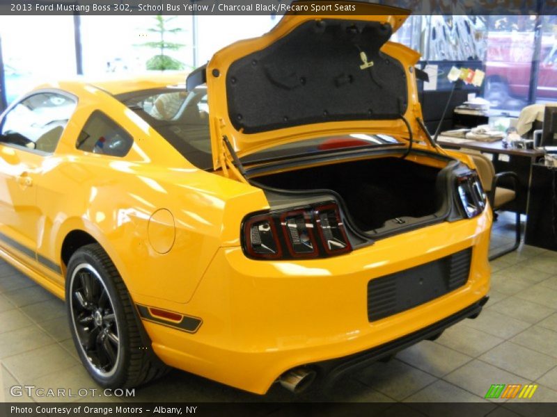 School Bus Yellow / Charcoal Black/Recaro Sport Seats 2013 Ford Mustang Boss 302