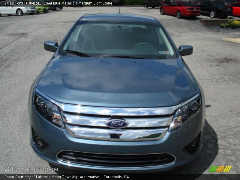 Steel Blue Metallic / Medium Light Stone 2012 Ford Fusion SE