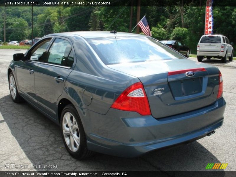 Steel Blue Metallic / Medium Light Stone 2012 Ford Fusion SE