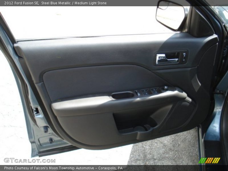 Steel Blue Metallic / Medium Light Stone 2012 Ford Fusion SE