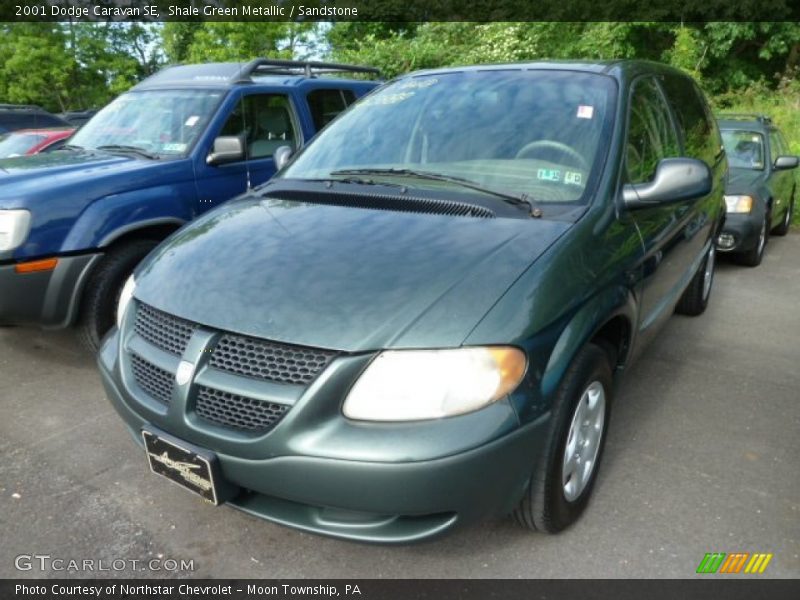 Shale Green Metallic / Sandstone 2001 Dodge Caravan SE