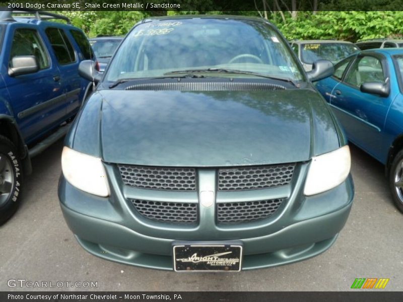 Shale Green Metallic / Sandstone 2001 Dodge Caravan SE