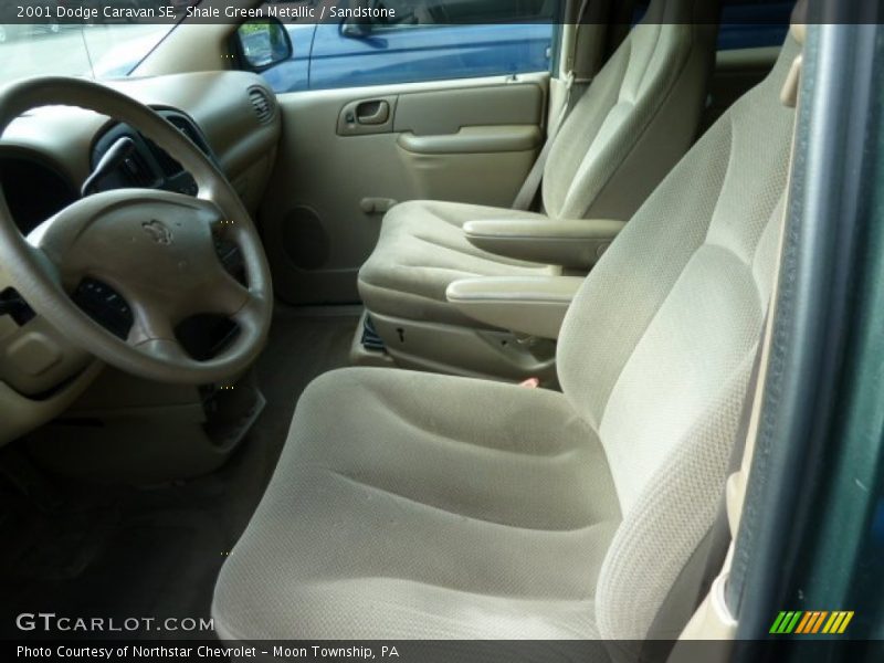Shale Green Metallic / Sandstone 2001 Dodge Caravan SE