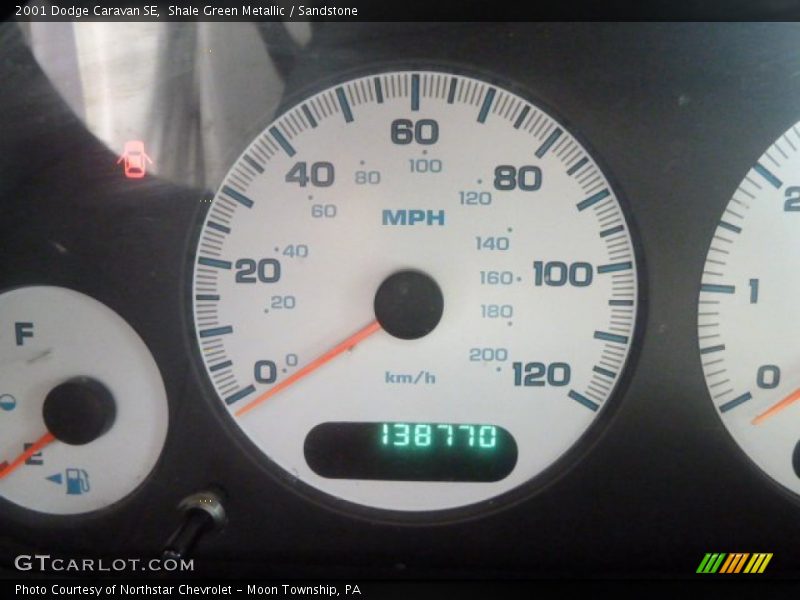 Shale Green Metallic / Sandstone 2001 Dodge Caravan SE