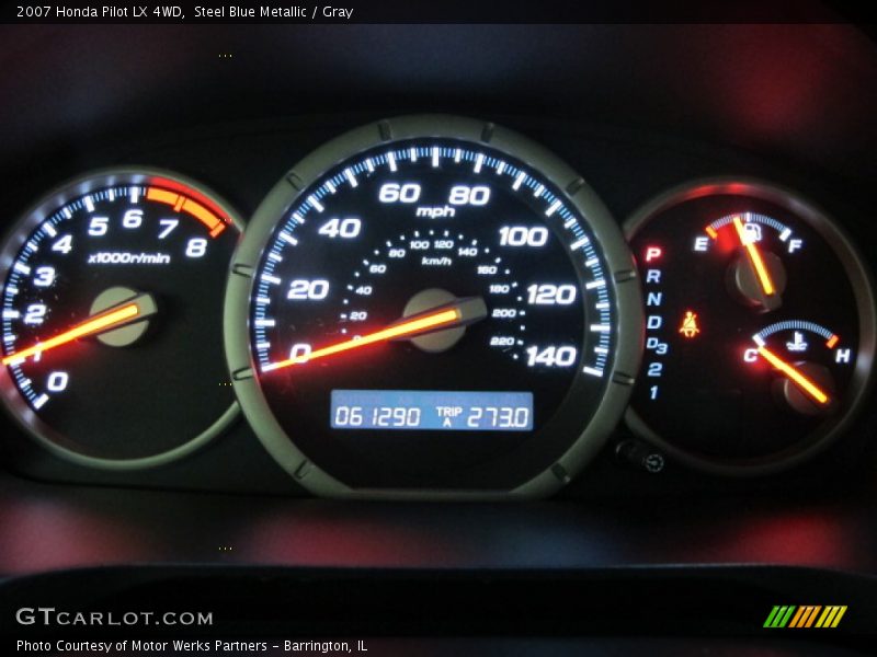 Steel Blue Metallic / Gray 2007 Honda Pilot LX 4WD