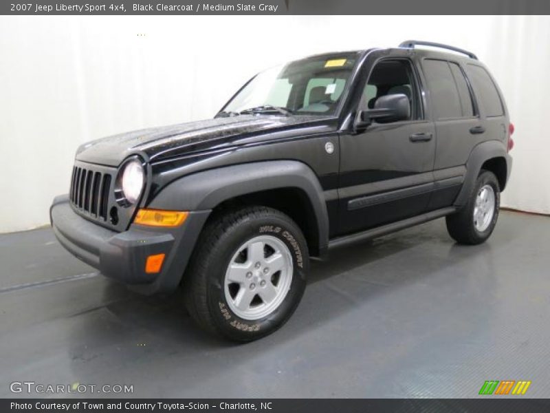 Black Clearcoat / Medium Slate Gray 2007 Jeep Liberty Sport 4x4