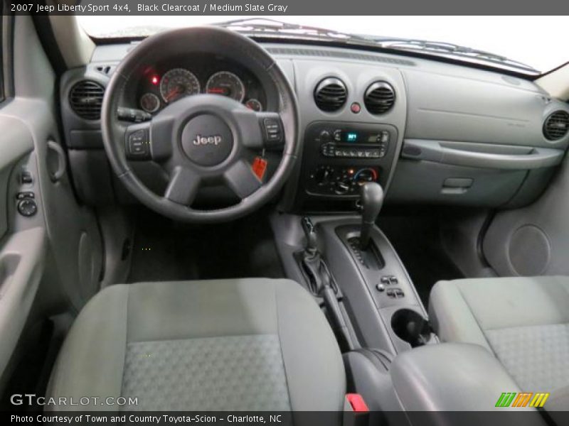 Black Clearcoat / Medium Slate Gray 2007 Jeep Liberty Sport 4x4