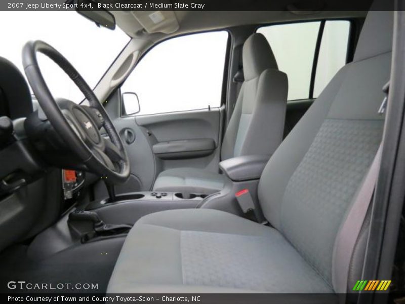 Black Clearcoat / Medium Slate Gray 2007 Jeep Liberty Sport 4x4
