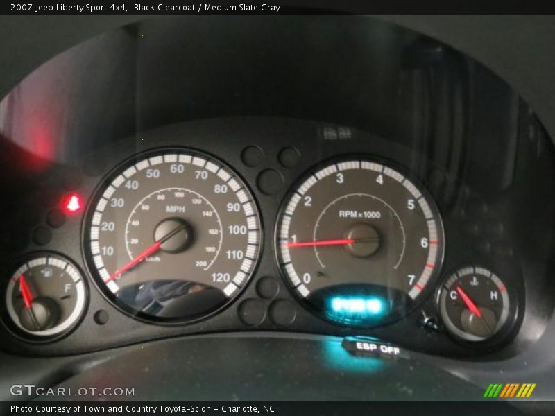 Black Clearcoat / Medium Slate Gray 2007 Jeep Liberty Sport 4x4