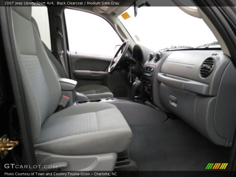 Black Clearcoat / Medium Slate Gray 2007 Jeep Liberty Sport 4x4