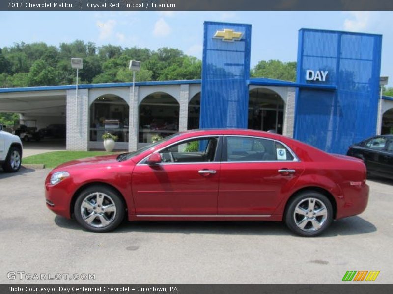 Crystal Red Tintcoat / Titanium 2012 Chevrolet Malibu LT